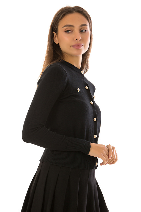 CHEERDUCK/HB Q1231 ЧЕРНЫЙ Кардиган женский CHEERDUCK цвет Черный