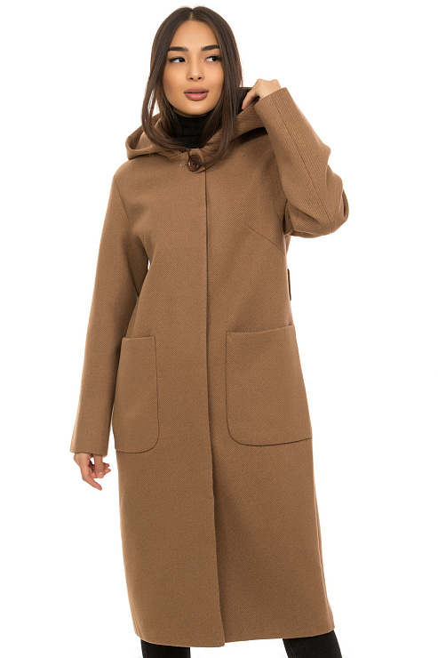 AOSILEIBANG 8832 КОРИЧН. Пальто женское AOSILEIBANG цвет Коричневый