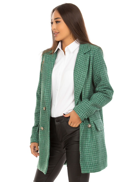 CHEERDUCK 3283 ЗЕЛЕНЫЙ Пиджак женский CHEERDUCK цвет Зеленый