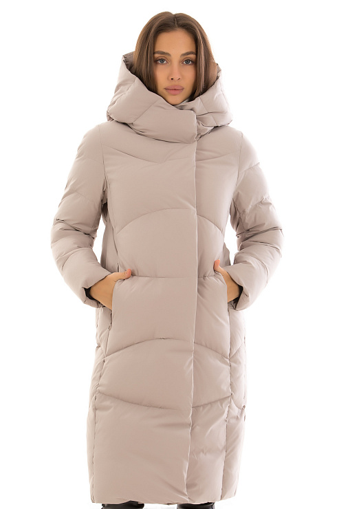 TOWMY 3365 БЕЖЕВЫЙ Пуховик женский TOWMY цвет Бежевый