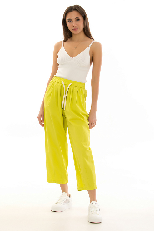 CHEERDUCK/2025 Б2821 ЖЕЛТЫЙ Брюки женские CHEERDUCK цвет Желтый