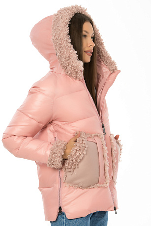 GRACE 3370 РОЗОВ. Пуховик женский GRACE цвет Розовый
