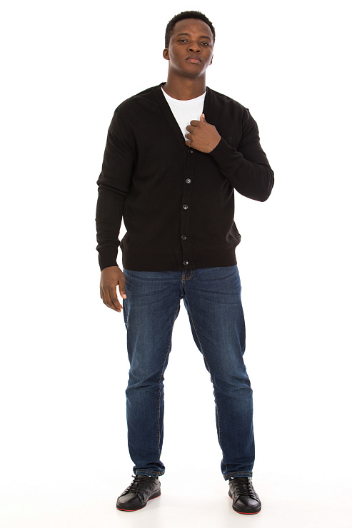 CHEERDUCK/BA 3762 ЧЕРНЫЙ Кардиган мужской CHEERDUCK цвет Черный