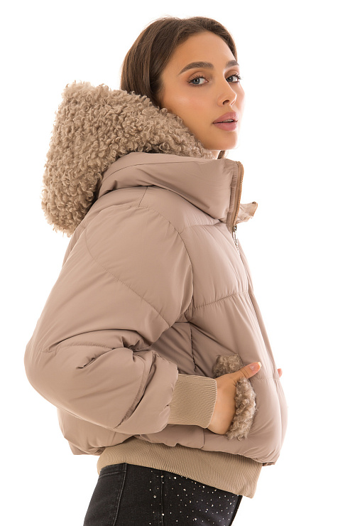 CHEERDUCK/2C22 A02 БЕЖЕВЫЙ Куртка женская CHEERDUCK цвет Бежевый