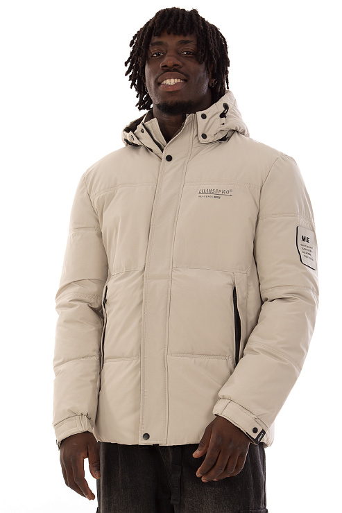 CHEERDUCK/5057 9954 БЕЖЕВЫЙ Пуховик мужской CHEERDUCK цвет Бежевый