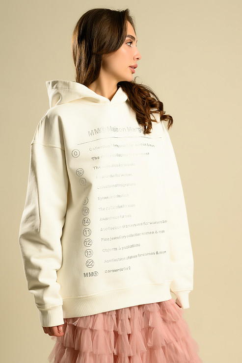 BELLABOA 111-55 БЕЛЫЙ Худи женское BELLABOA цвет Белый