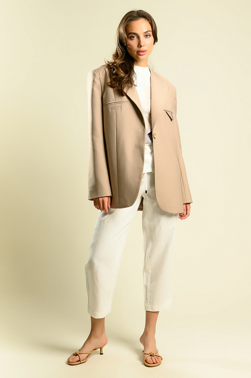 BELLABOA 111-300 БЕЖЕВЫЙ Пиджак женский BELLABOA цвет Бежевый