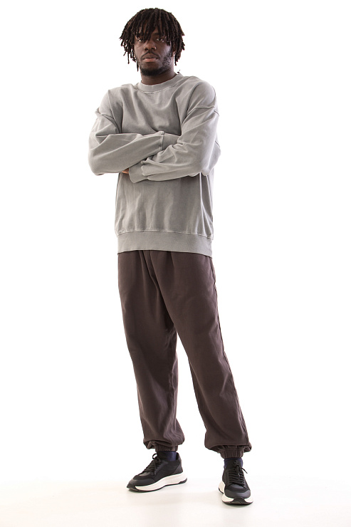 CHEERDUCK/4070 WY112A СЕРЫЙ Свитшот мужской CHEERDUCK цвет Серый