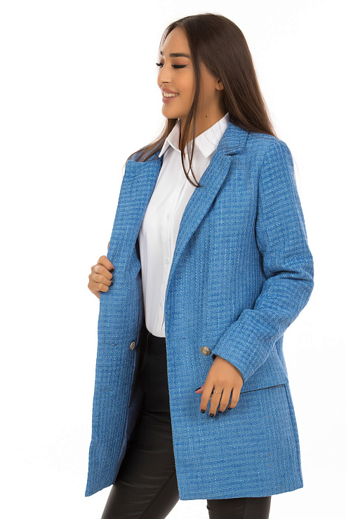 CHEERDUCK 3283 ГОЛУБОЙ Пиджак женский CHEERDUCK цвет Голубой