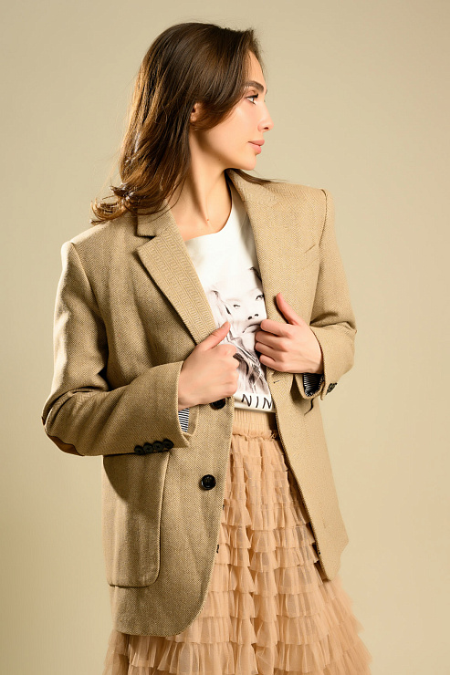 BELLABOA 111-137 КОРИЧНЕВЫЙ Пиджак женский BELLABOA цвет Коричневый