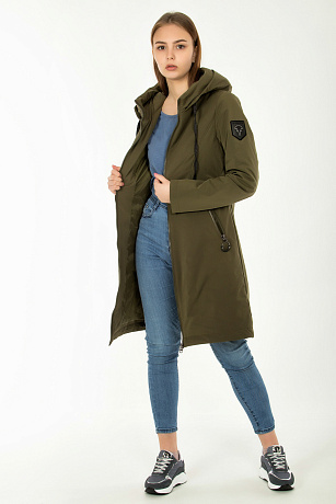 GRACE 2018921 KHAKI Куртка удлиненная GRACE цвет Хаки