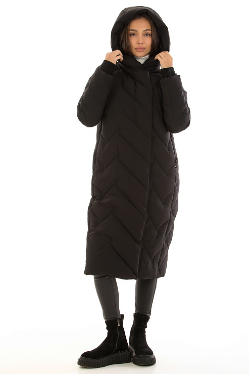 TOWMY 3378 ЧЕРНЫЙ Пуховик женский TOWMY цвет Черный