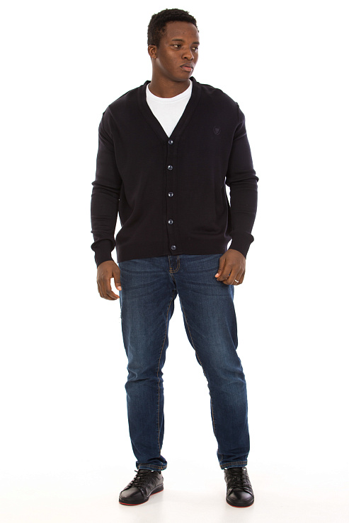 CHEERDUCK/BA 3762 ТЕМ.СИНИЙ Кардиган мужской CHEERDUCK цвет Синий