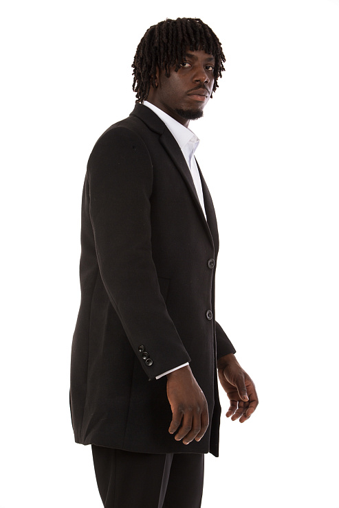 CHEERDUCK/2C87 320-1 ЧЕРНЫЙ Пальто мужское CHEERDUCK цвет Черный