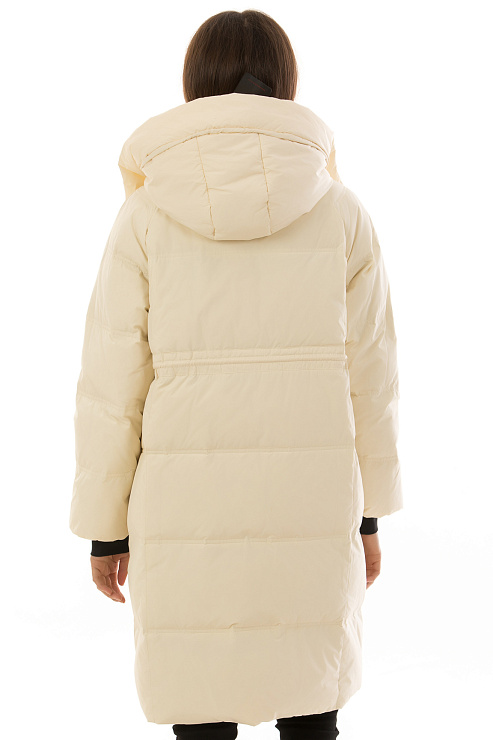 CHEERDUCK/2030 6801 БЕЖЕВЫЙ Пуховик женский CHEERDUCK цвет Молочный