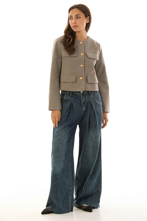 CHEERDUCK/2C19 9601 СЕРЫЙ Жакет женский CHEERDUCK цвет Серый