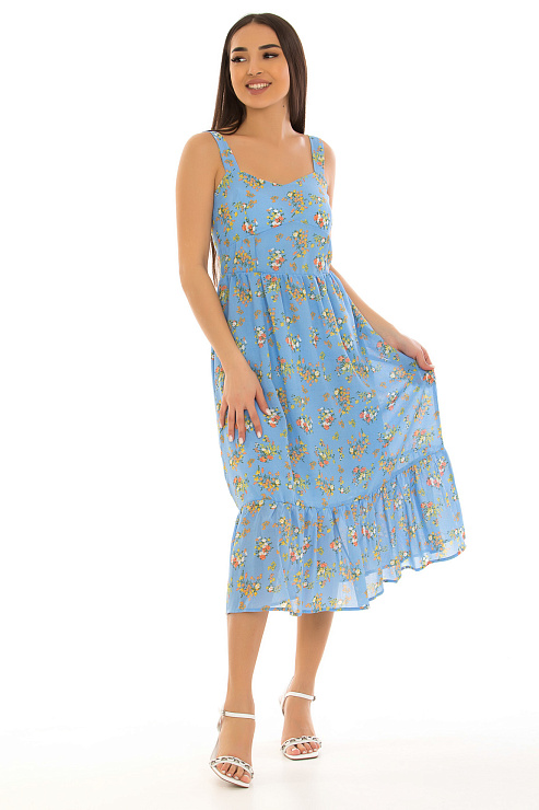 CHEERDUCK/2C19 7331 ГОЛУБОЙ Сарафан  CHEERDUCK цвет Голубой