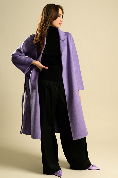 BELLABOA 111-17 СИРЕНЕВЫЙ Пальто женское BELLABOA цвет Сиреневый
