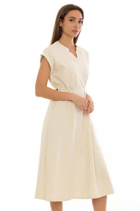 CHEERDUCK/2025 П6681 БЕЖЕВЫЙ Платье  CHEERDUCK цвет Бежевый