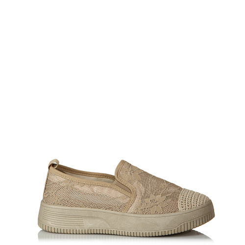 Слипоны FASHION цвет Бежевый