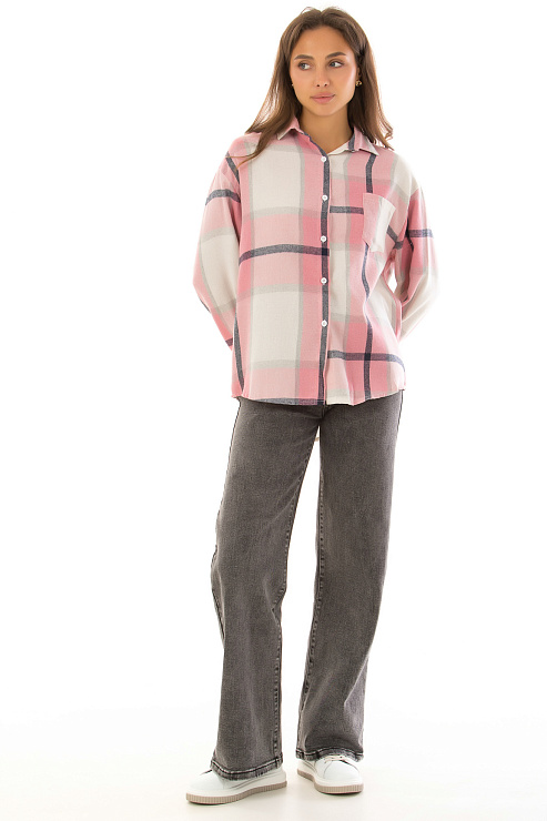 CHEERDUCK R-2008 РОЗОВЫЙ Рубашка женская CHEERDUCK цвет Розовый