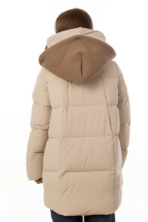 TOWMY С425 БЕЖЕВЫЙ Пуховик женский TOWMY цвет Бежевый