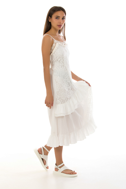 CHEERDUCK/C251 1087-1 БЕЛЫЙ Сарафан  CHEERDUCK цвет Белый