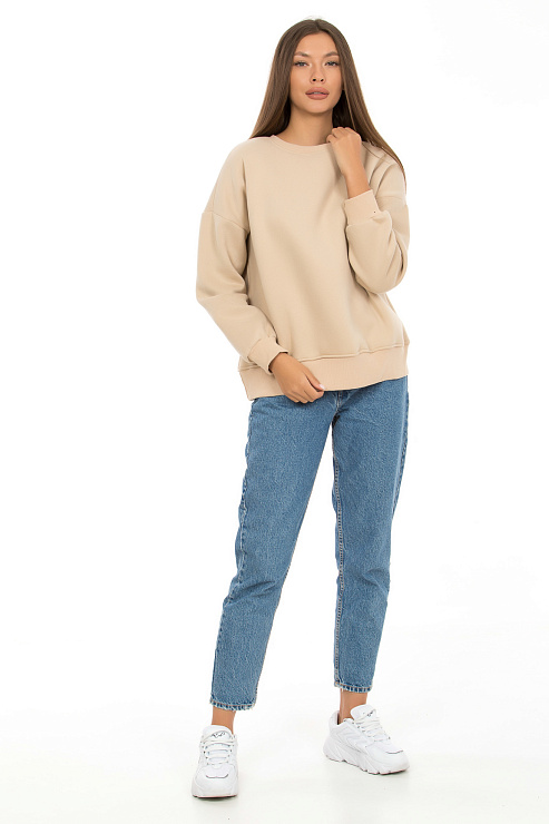 SHI FA MAN 5001 БЕЖ. Свитшот женский SHI FA MAN цвет Бежевый