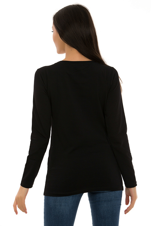 BALDININI TSD10L NERO Лонгслив женский BALDININI цвет Черный