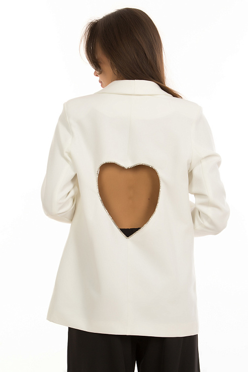 CHEERDUCK/MUD П031 БЕЛЫЙ Пиджак женский CHEERDUCK цвет Белый