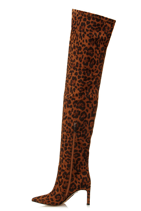 Ботфорты на каблуке SERGIO MANCHOT цвет Леопардовый