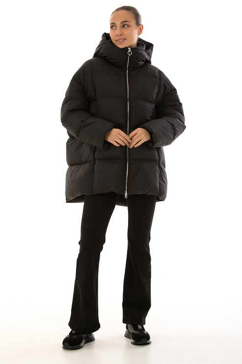 TOWMY A028 ЧЕРНЫЙ Пуховик женский TOWMY цвет Черный