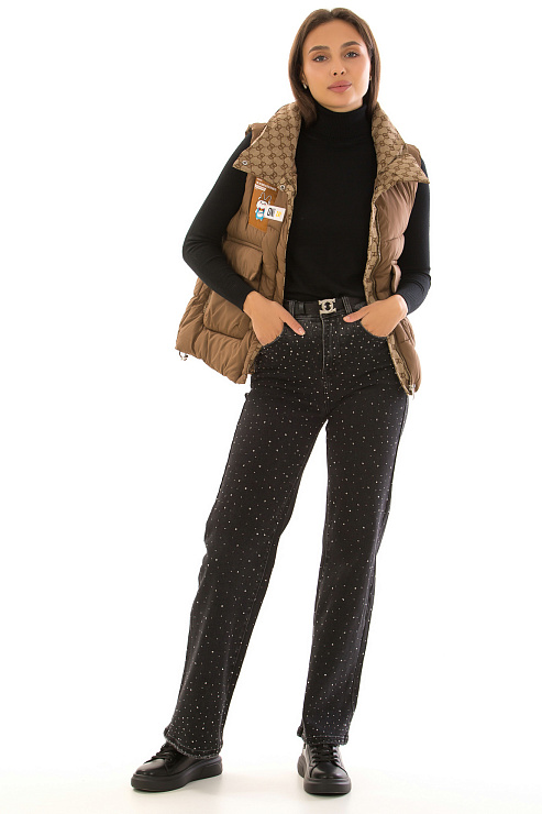 CHEERDUCK/2C22 6515 КОРИЧНЕВЫЙ Жилет женский CHEERDUCK цвет Коричневый