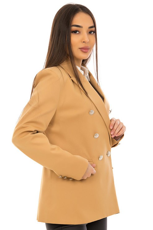 CHEERDUCK/2C19 910 КОРИЧНЕВЫЙ Пиджак женский CHEERDUCK цвет Бежевый