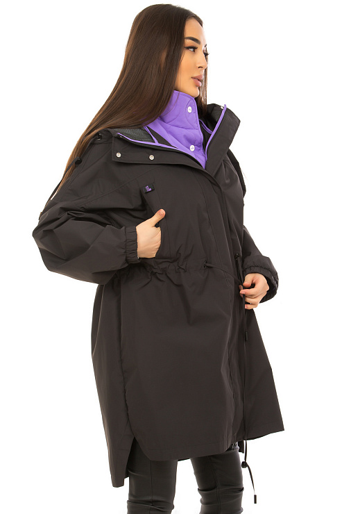 YIMOSIS 5039 ЧЕРНЫЙ Плащ женский YIMOSIS цвет Черный