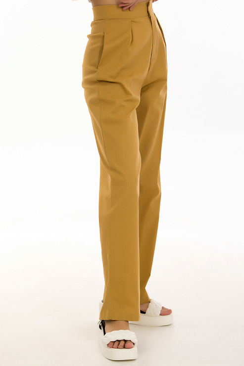 CHEERDUCK/2C19 6365 КОРИЧНЕВЫЙ Брюки женские классические CHEERDUCK цвет Коричневый