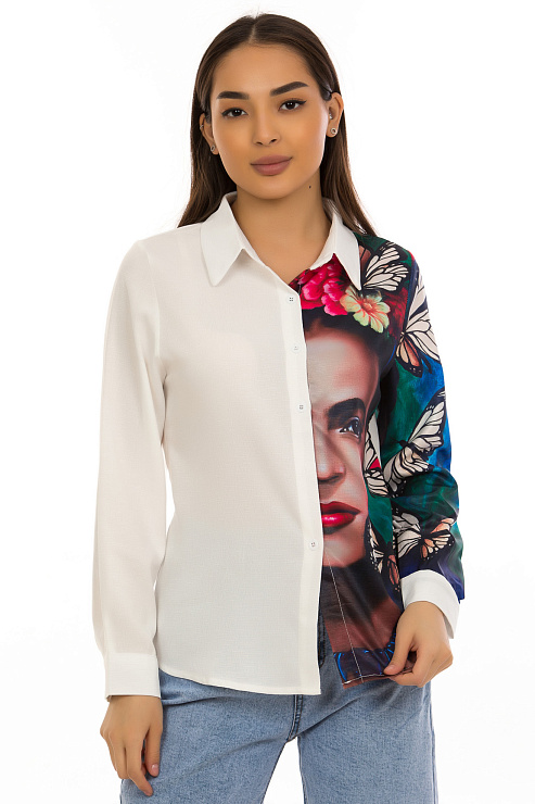 CHEERDUCK/5027 7075 СИНИЙ Блуза женская CHEERDUCK цвет Синий