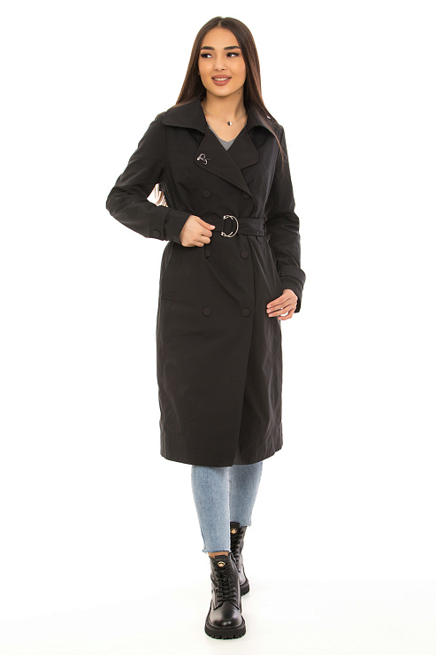 GRACE 718-1 ЧЕРН Плащ женский GRACE цвет Черный