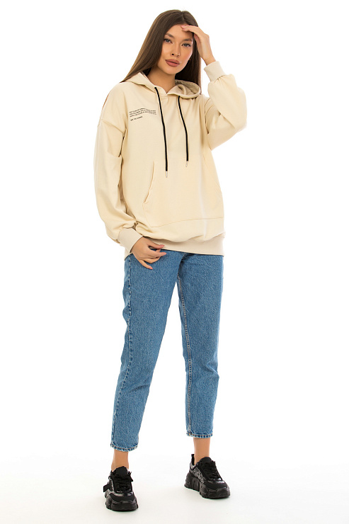 SHI FA MAN 8848 БЕЖ. Худи женское SHI FA MAN цвет Бежевый