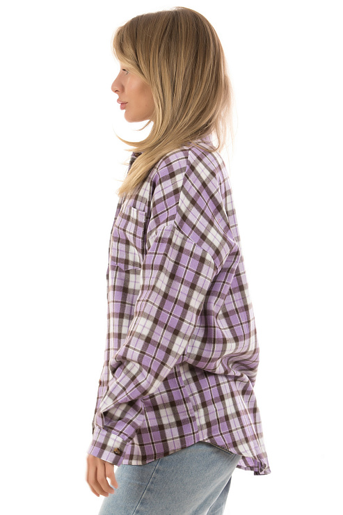 Fashion R-9058 ФИОЛЕТОВЫЙ Рубашка женская FASHION цвет Фиолетовый