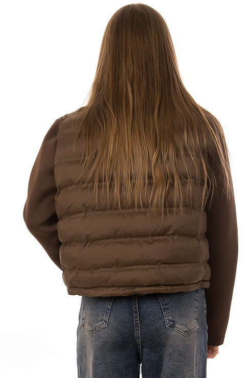 CHEERDUCK/2025 8823 КОРИЧНЕВЫЙ Куртка женская CHEERDUCK цвет Коричневый