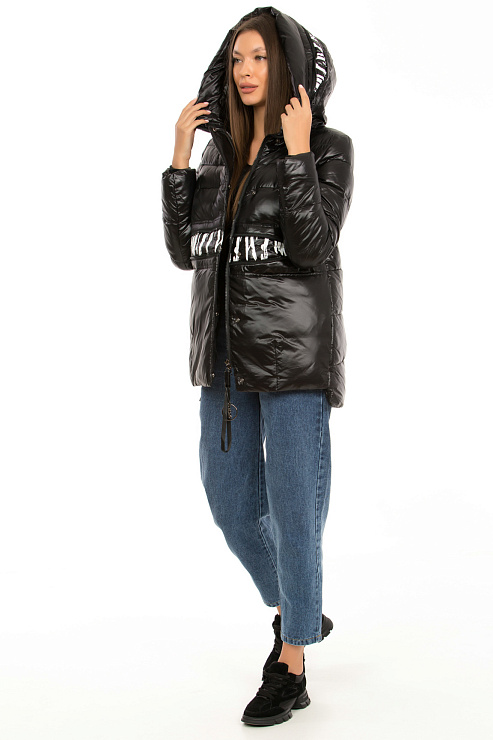 TANGCOI 7089 ЧЕРН. Пуховик женский TANGCOI цвет Черный