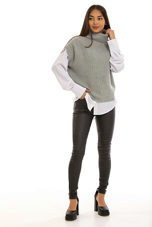 CHEERDUCK/GuaZ 2329 СЕРЫЙ Жилет женский CHEERDUCK цвет Серый