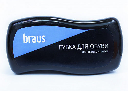 BRAUS Губка д/обуви Волна ЧЕРНАЯ BRAUS цвет 