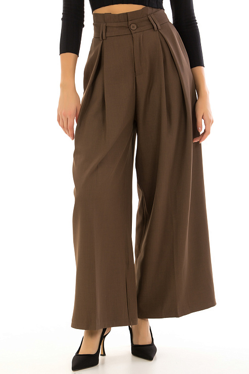 CHEERDUCK/NEW 0154 КОРИЧНЕВЫЙ Брюки женские классические CHEERDUCK цвет Коричневый