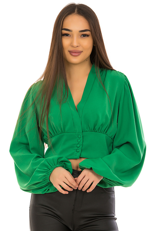 CHEERDUCK/2C19 263 ЗЕЛЕНЫЙ Блуза женская CHEERDUCK цвет Зеленый