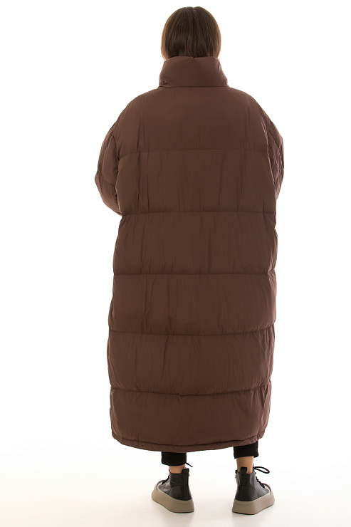 CHEERDUCK/2030 2337 КОРИЧНЕВЫЙ Пуховик женский CHEERDUCK цвет Коричневый