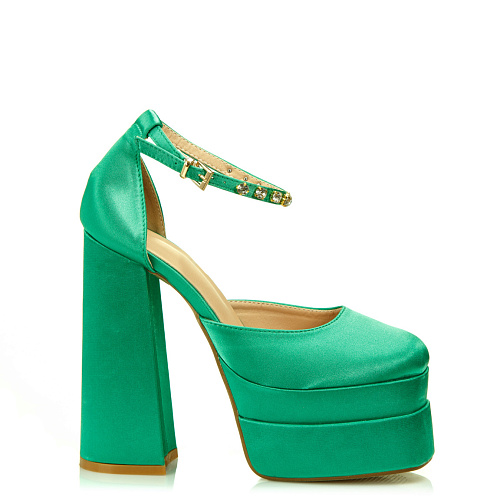 Туфли на каблуке FASHION цвет Зеленый