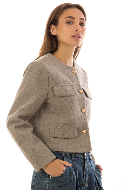 CHEERDUCK/2C19 9601 СЕРЫЙ Жакет женский CHEERDUCK цвет Серый