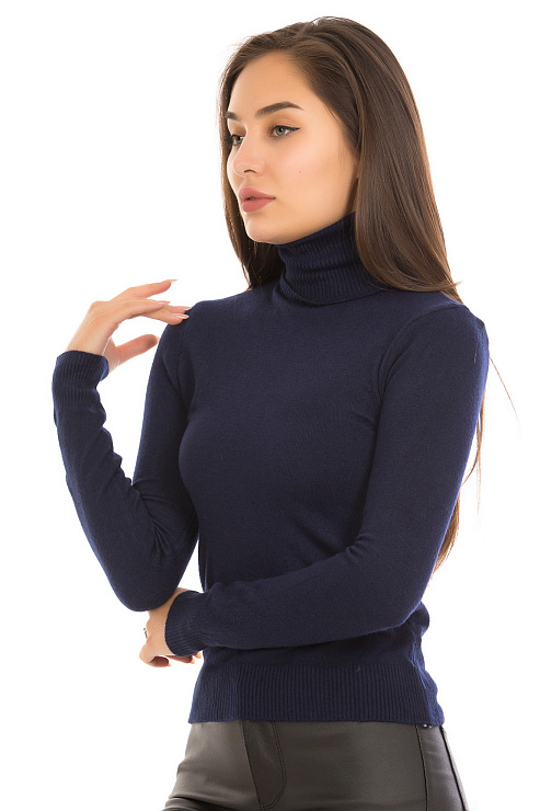 CHEERDUCK 3462 СИНИЙ Водолазка женская CHEERDUCK цвет Синий